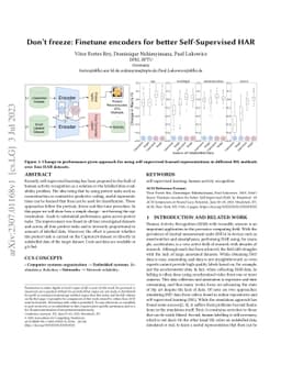 Don't freeze: Finetune encoders for better Self-Supervised HAR