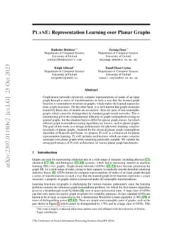 PlanE: Representation Learning over Planar Graphs