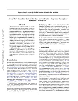 Squeezing Large-Scale Diffusion Models for Mobile