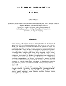 AI and Non AI Assessments for Dementia