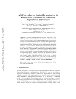 ARHNet: Adaptive Region Harmonization for Lesion-aware Augmentation to
  Improve Segmentation Performance