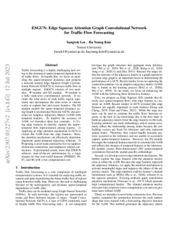 ESGCN: Edge Squeeze Attention Graph Convolutional Network for Traffic
  Flow Forecasting