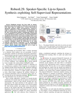 RobustL2S: Speaker-Specific Lip-to-Speech Synthesis exploiting
  Self-Supervised Representations