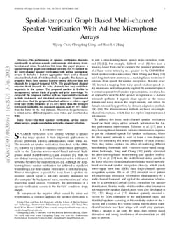 Spatial-temporal Graph Based Multi-channel Speaker Verification With
  Ad-hoc Microphone Arrays