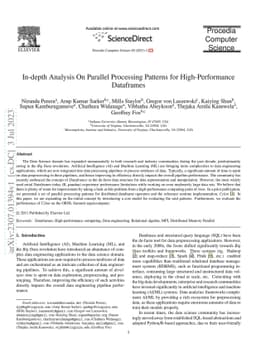 In-depth Analysis On Parallel Processing Patterns for High-Performance
  Dataframes