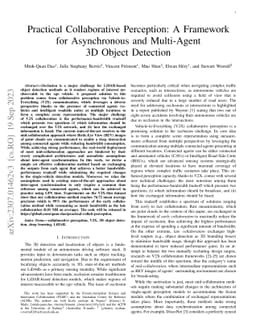 Practical Collaborative Perception: A Framework for Asynchronous and
  Multi-Agent 3D Object Detection