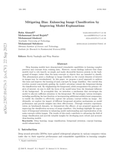 Mitigating Bias: Enhancing Image Classification by Improving Model
  Explanations