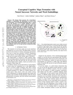 Conceptual Cognitive Maps Formation with Neural Successor Networks and
  Word Embeddings