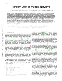 Random Walk on Multiple Networks