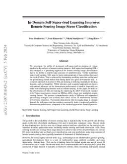 In-Domain Self-Supervised Learning Improves Remote Sensing Image Scene
  Classification