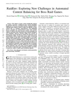 RaidEnv: Exploring New Challenges in Automated Content Balancing for
  Boss Raid Games