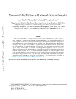 Monotone Cubic B-Splines with a Neural-Network Generator