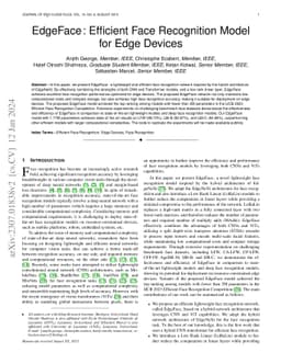 EdgeFace: Efficient Face Recognition Model for Edge Devices