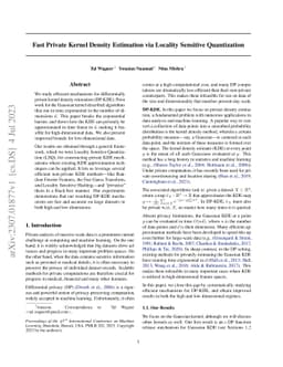 Fast Private Kernel Density Estimation via Locality Sensitive
  Quantization