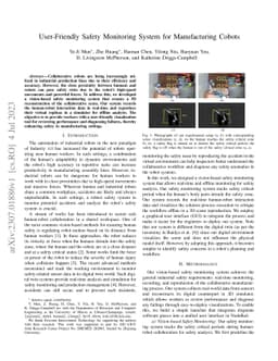 User-Friendly Safety Monitoring System for Manufacturing Cobots