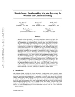 ClimateLearn: Benchmarking Machine Learning for Weather and Climate
  Modeling