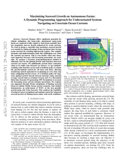 Maximizing Seaweed Growth on Autonomous Farms: A Dynamic Programming
  Approach for Underactuated Systems Navigating on Uncertain Ocean Currents