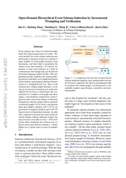 Open-Domain Hierarchical Event Schema Induction by Incremental Prompting
  and Verification