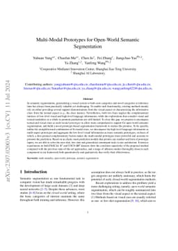 Multi-Modal Prototypes for Open-World Semantic Segmentation