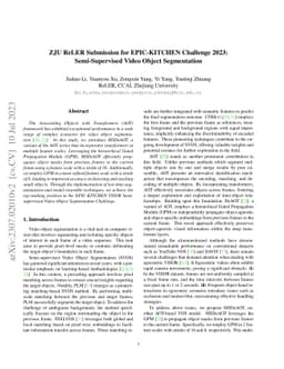 ZJU ReLER Submission for EPIC-KITCHEN Challenge 2023: Semi-Supervised
  Video Object Segmentation