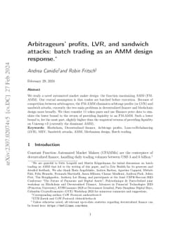 Arbitrageurs' profits, LVR, and sandwich attacks: batch trading as an
  AMM design response