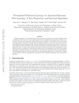 Personalized Federated Learning via Amortized Bayesian Meta-Learning