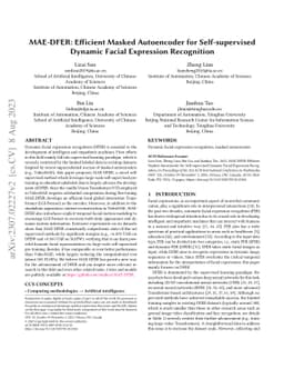 MAE-DFER: Efficient Masked Autoencoder for Self-supervised Dynamic
  Facial Expression Recognition