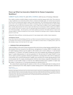 Power-up! What Can Generative Models Do for Human Computation Workflows?