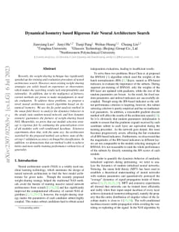 Dynamical Isometry based Rigorous Fair Neural Architecture Search