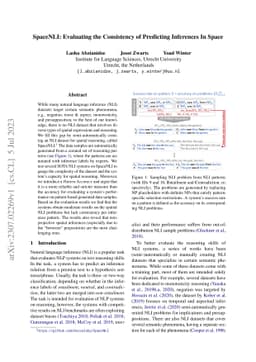 SpaceNLI: Evaluating the Consistency of Predicting Inferences in Space