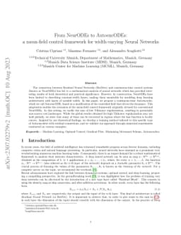 From NeurODEs to AutoencODEs: a mean-field control framework for
  width-varying Neural Networks