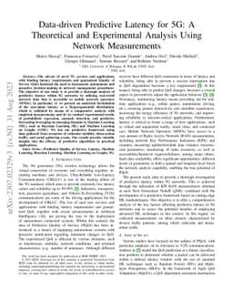 Data-driven Predictive Latency for 5G: A Theoretical and Experimental
  Analysis Using Network Measurements