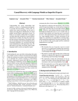 Causal Discovery with Language Models as Imperfect Experts