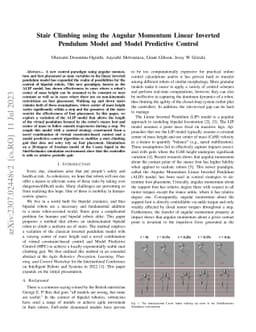 Stair Climbing using the Angular Momentum Linear Inverted Pendulum Model
  and Model Predictive Control