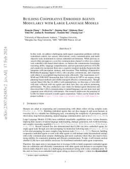 Building Cooperative Embodied Agents Modularly with Large Language Models