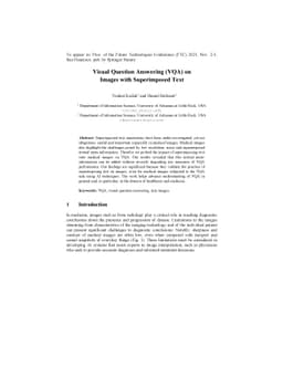 Visual Question Answering (VQA) on Images with Superimposed Text