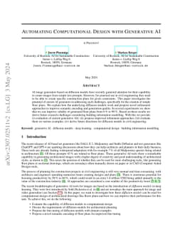 Automating Computational Design with Generative AI