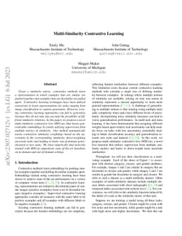Multi-Similarity Contrastive Learning