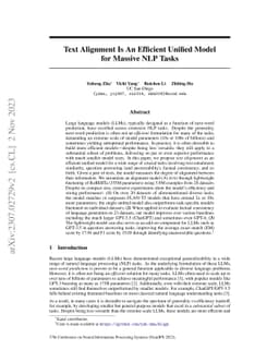 Text Alignment Is An Efficient Unified Model for Massive NLP Tasks