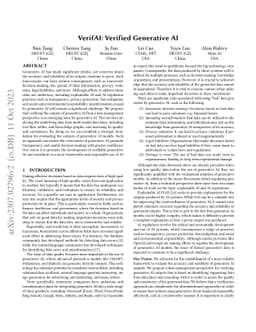 VerifAI: Verified Generative AI