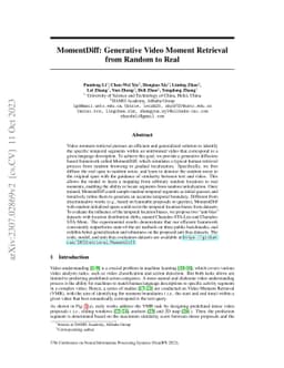 MomentDiff: Generative Video Moment Retrieval from Random to Real