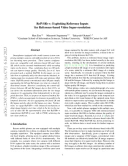 RefVSR++: Exploiting Reference Inputs for Reference-based Video
  Super-resolution