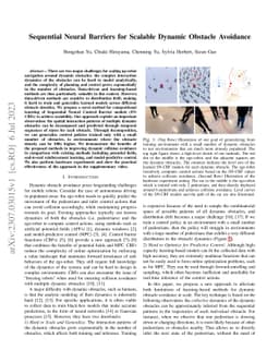 Sequential Neural Barriers for Scalable Dynamic Obstacle Avoidance