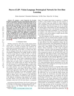 Proto-CLIP: Vision-Language Prototypical Network for Few-Shot Learning