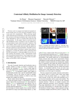 Contextual Affinity Distillation for Image Anomaly Detection