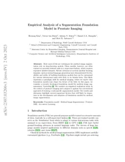Empirical Analysis of a Segmentation Foundation Model in Prostate
  Imaging
