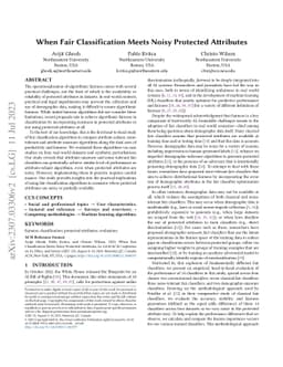 When Fair Classification Meets Noisy Protected Attributes