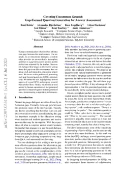 Covering Uncommon Ground: Gap-Focused Question Generation for Answer
  Assessment