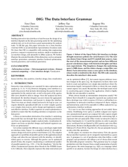DIG: The Data Interface Grammar
