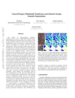 General-Purpose Multimodal Transformer meets Remote Sensing Semantic
  Segmentation